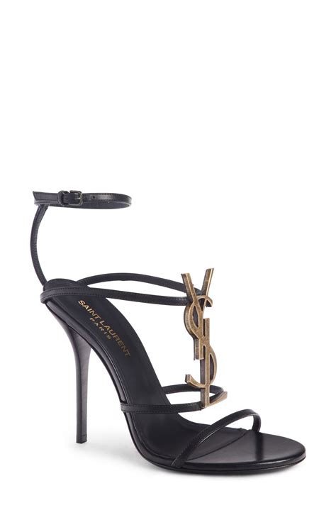 ysl strappy heel|ysl cassandra sandals flat.